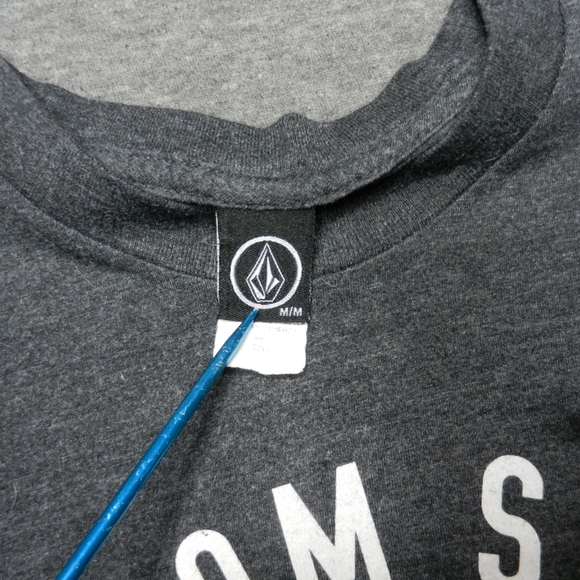 Y2K Volcom Stone Tee T Shirt Adult Medium Gray Orange Logo Est 91 Tee - Picture 3 of 7